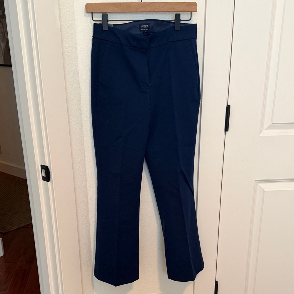 J. Crew Navy Blue Straight-Leg Dress Pants
